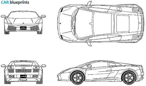 2005 Lamborghini Gallardo SE Coupe blueprint